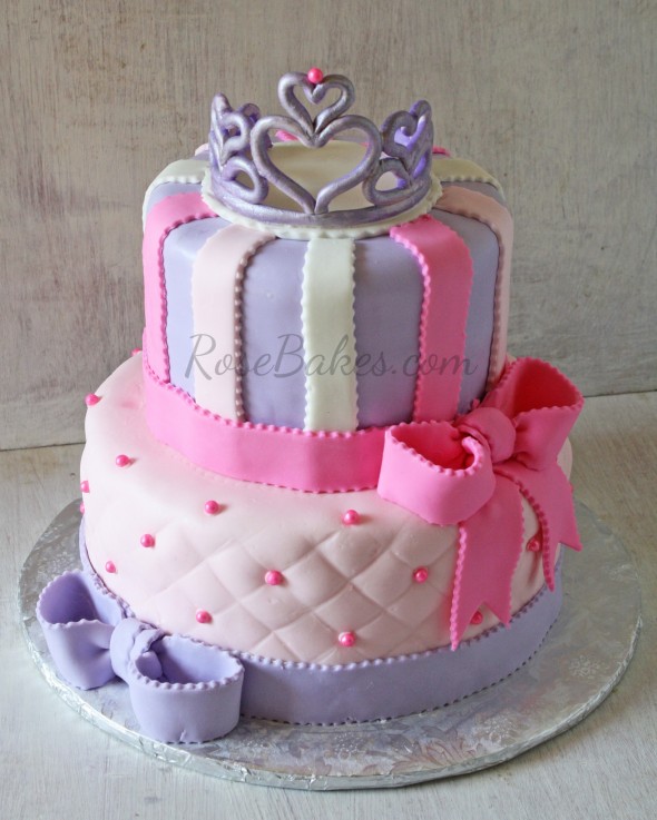 Pink and Purple Princess Cake