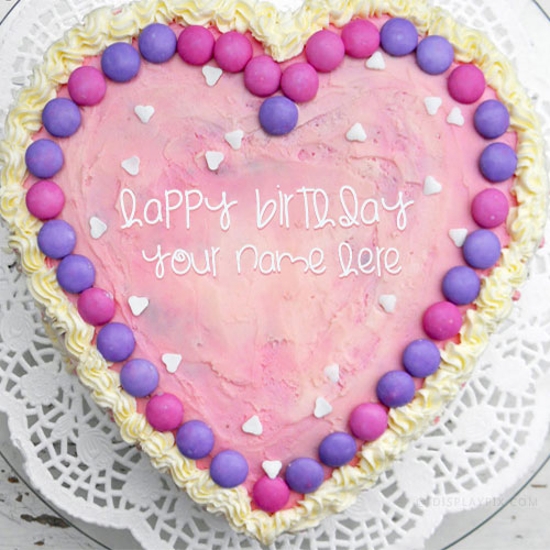 Pink Heart Cake