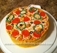 Pizza Birthday Cake Design