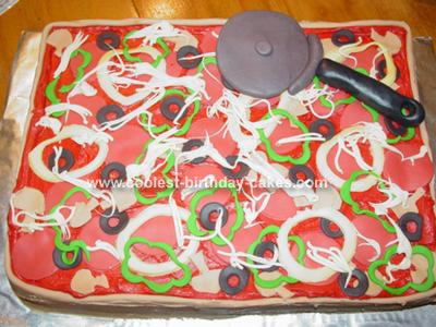 Pizza Party Birthday Cake