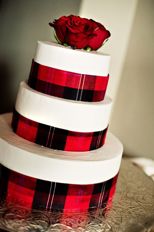 Plaid Wedding Cake