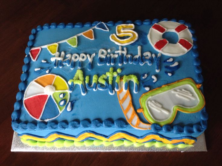 Pool Party Birthday Cake Ideas