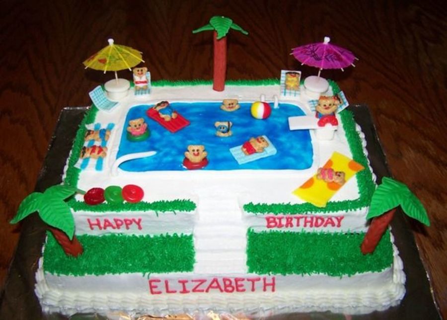 Pool Party Cake