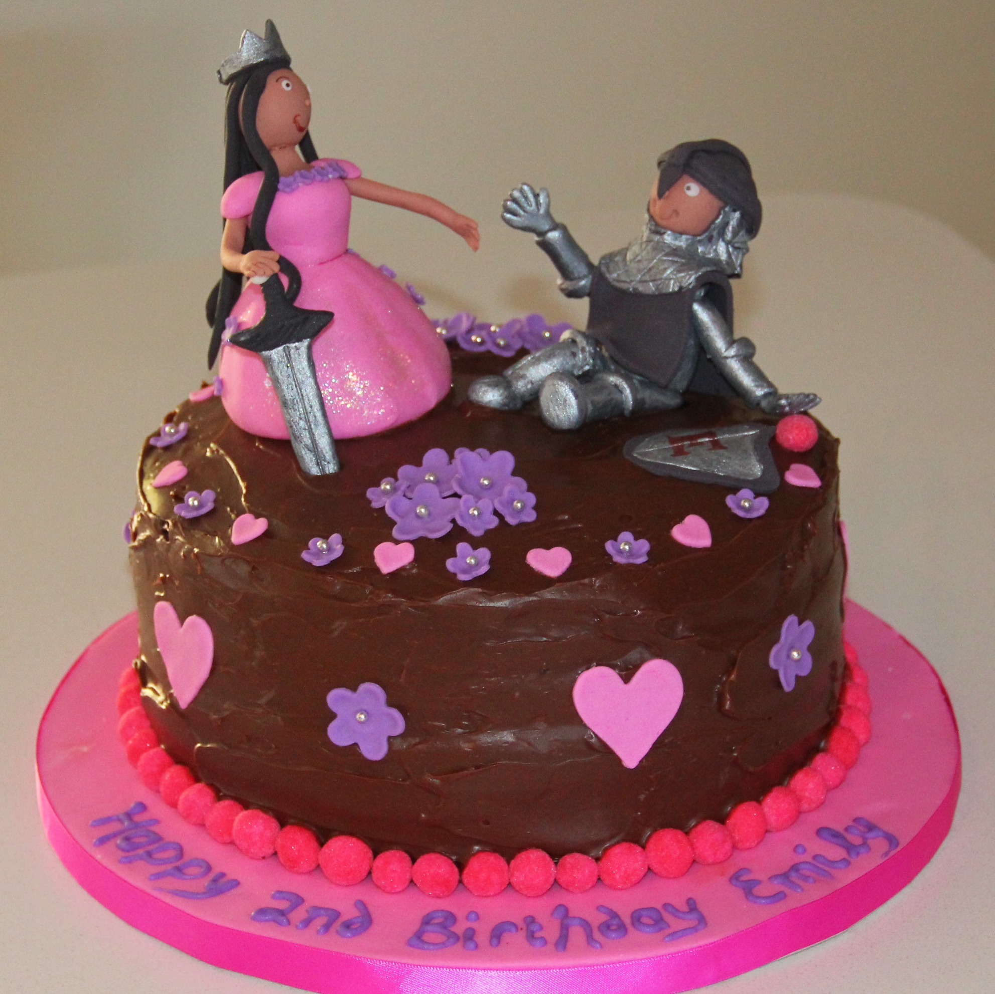 Princess and Knight Birthday Cake Princess and Knight Birthday Cake