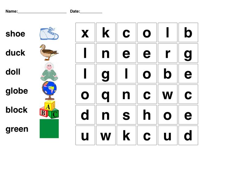 Printable Word Puzzle Games for Kids