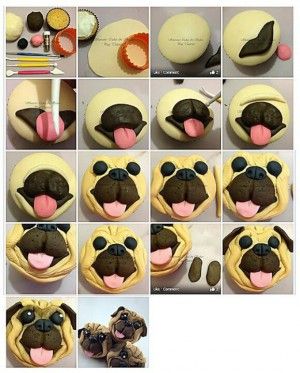 Pug Cupcake Topper