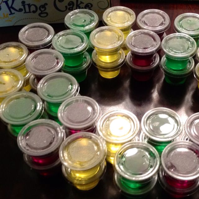 Purple and Yellow Jello-Shots