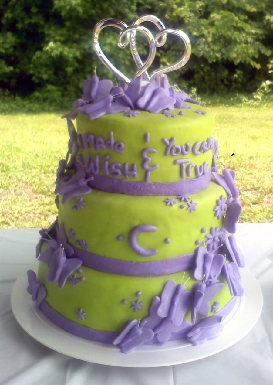 Purple Butterfly Wedding Cakes