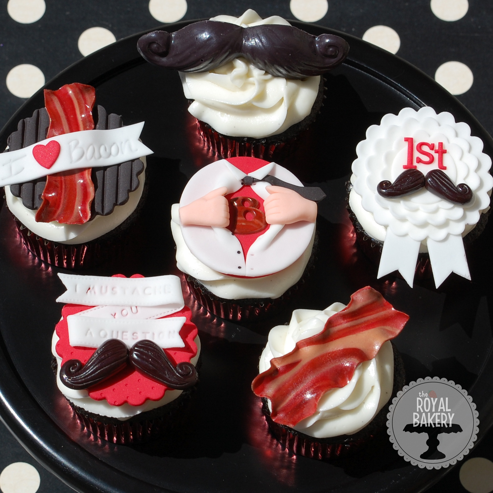 Red and Black Cupcake Decorations