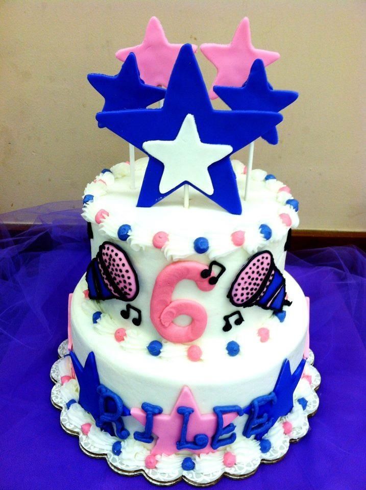 Rock Star Birthday Cake for Little Girl