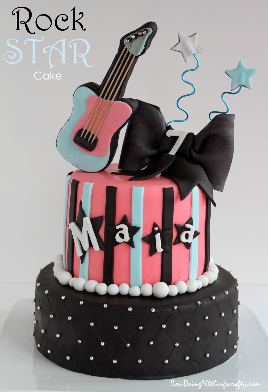 Rock Star Guitar Birthday Cake