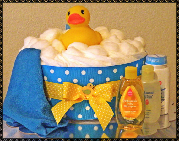 Rubber Duck Baby Shower Diaper Cake