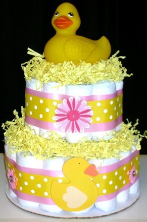 Rubber Duck Baby Shower Diaper Cake