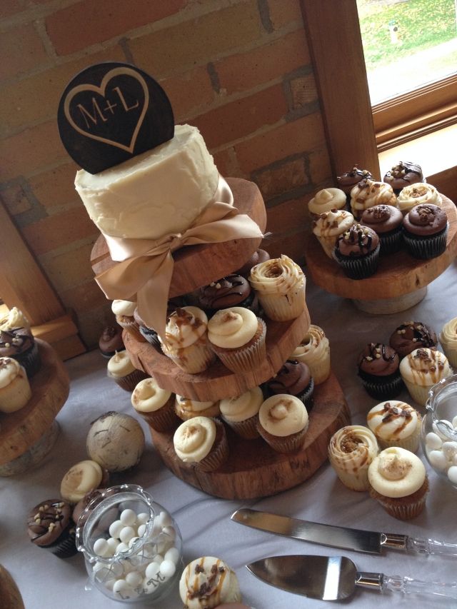 Rustic Cupcake Wedding Cake Ideas