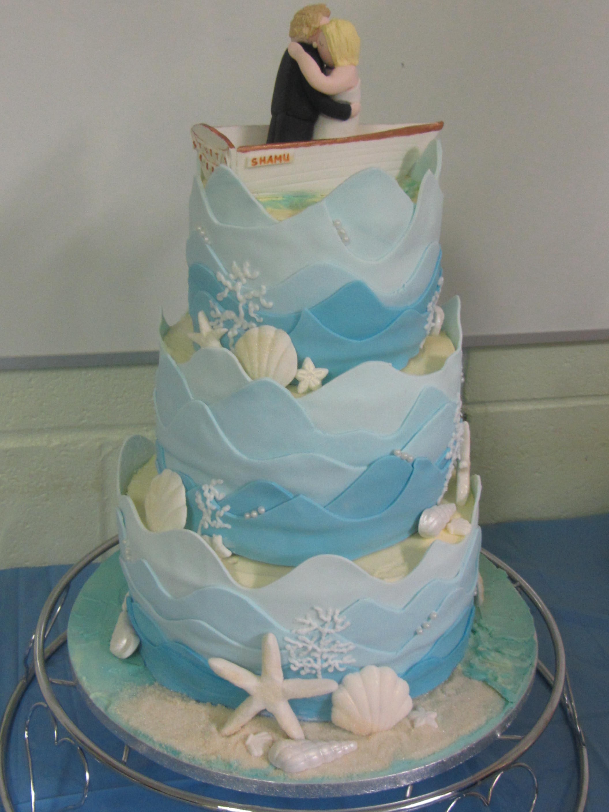 Sea Beach Theme Wedding Cakes