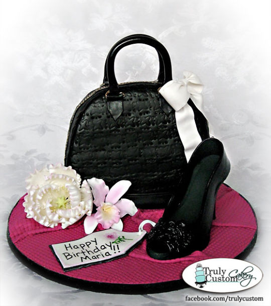 Shoe and Purse Birthday Cake