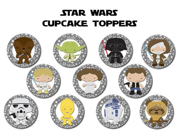 Star Wars Cupcake Toppers Printable Free Star Wars Cupcake Toppers Printable Free