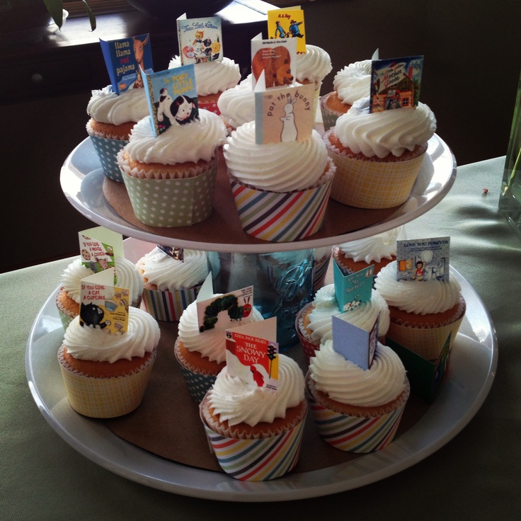 Storybook Themed Baby Shower Cupcake Toppers For