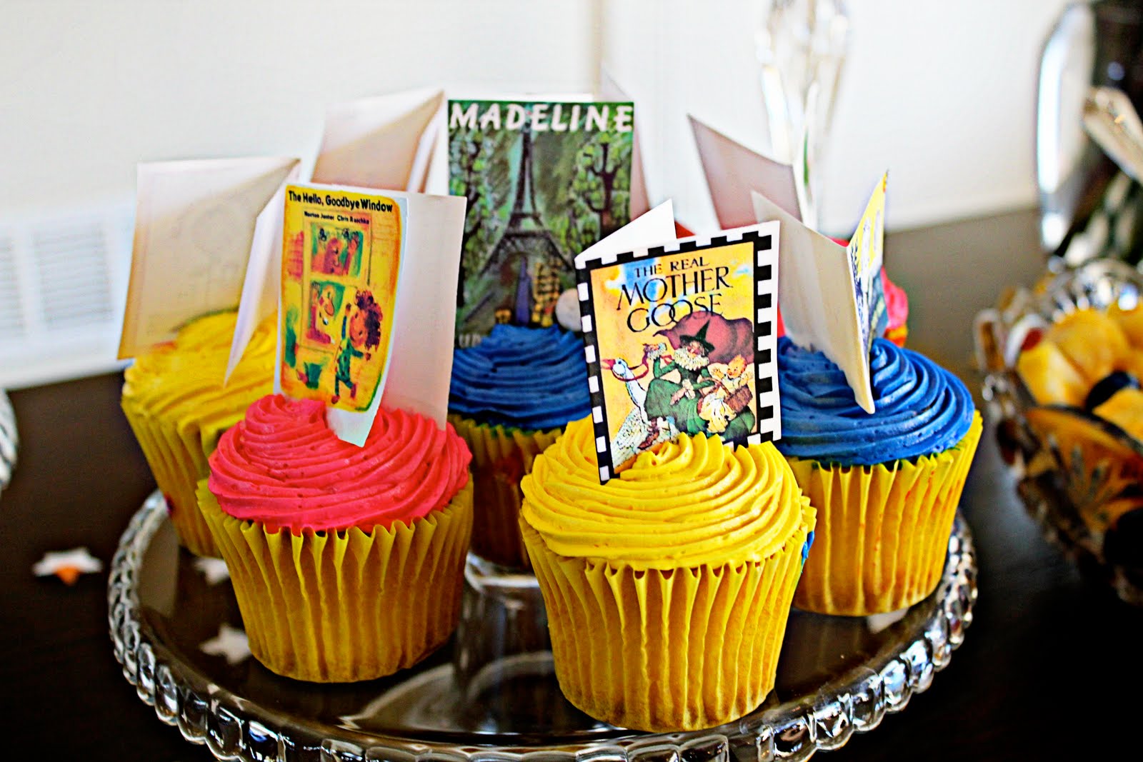 Storybook Themed Baby Shower Cupcake Toppers For