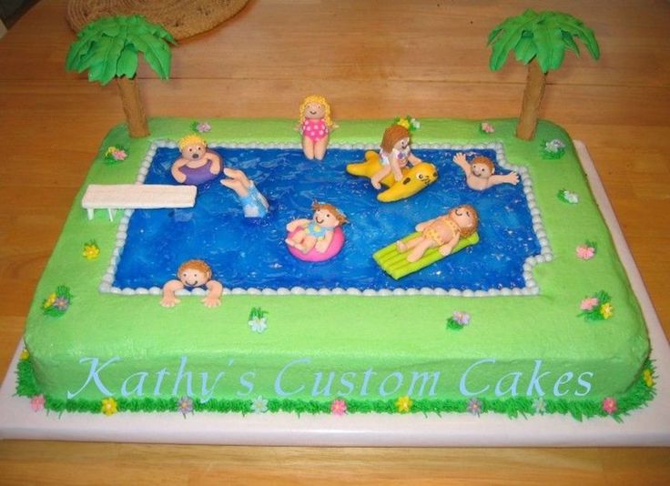 Swimming Pool Birthday Cake Swimming Pool Birthday Cake