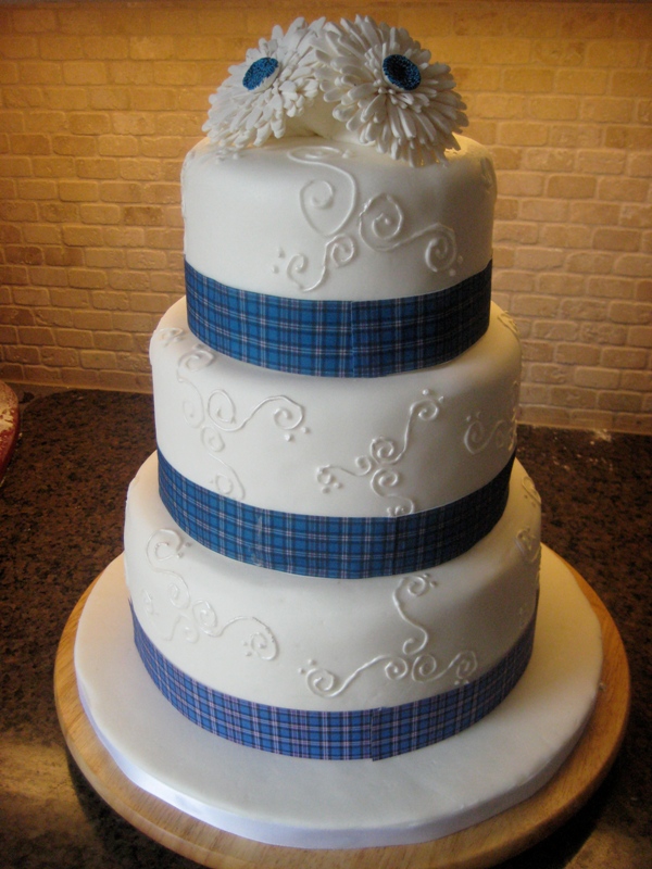 Tartan Wedding Cake Ribbon