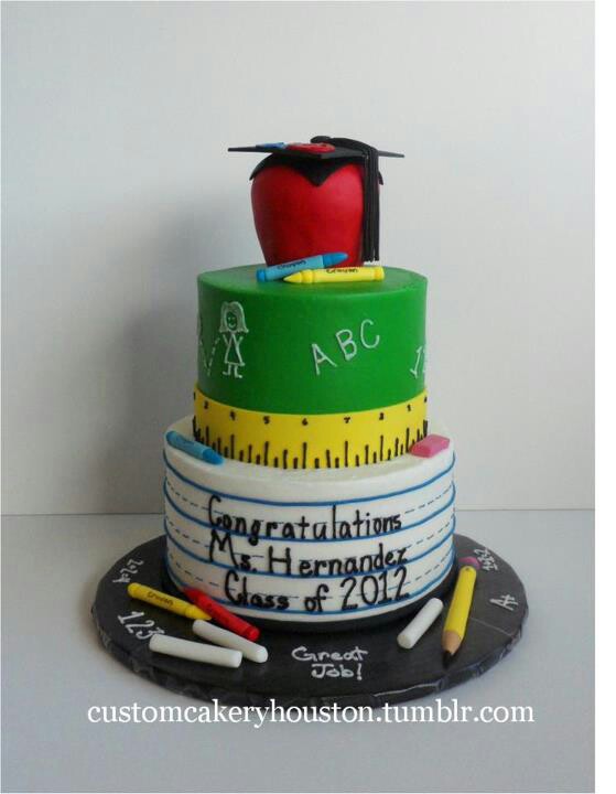 Teacher Graduation Cake Teacher Graduation Cake