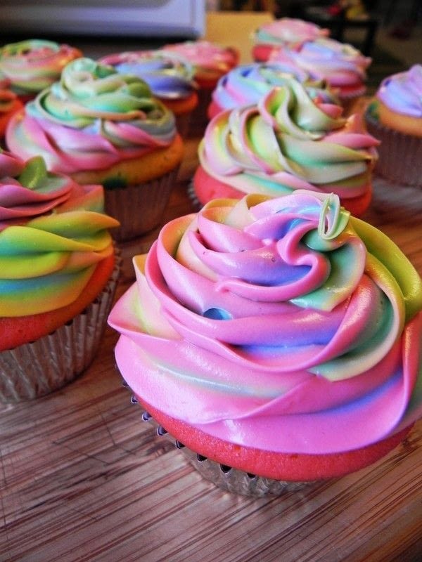 Tie Dye Cupcake