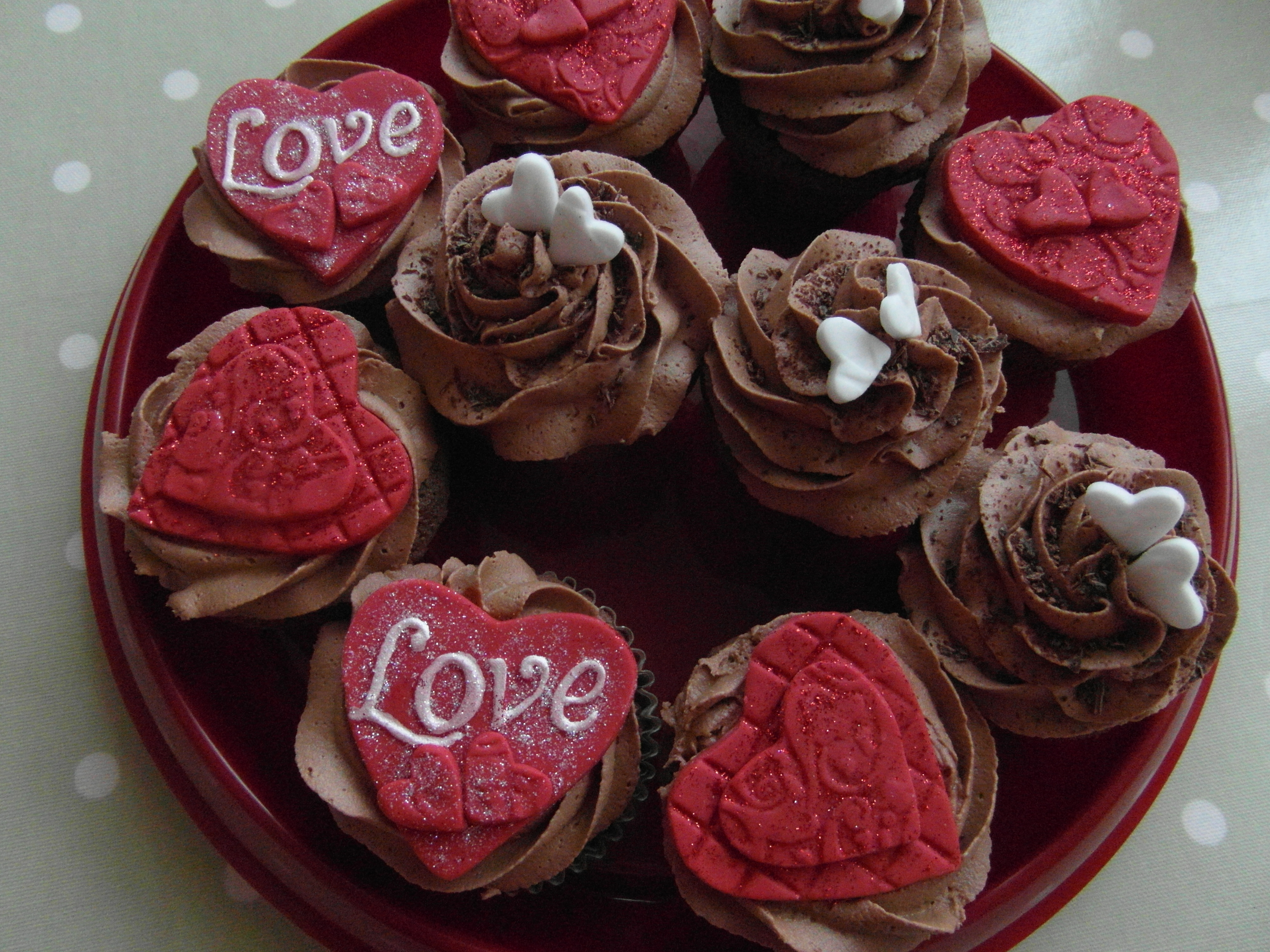 Valentine's Day Chocolate Cupcakes