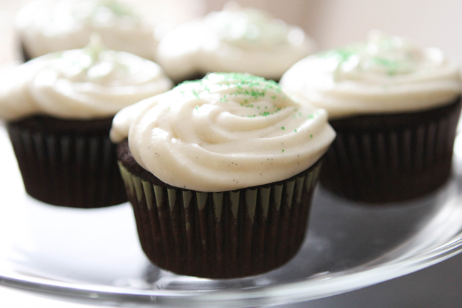 Vanilla Cupcakes with Chocolate Frosting