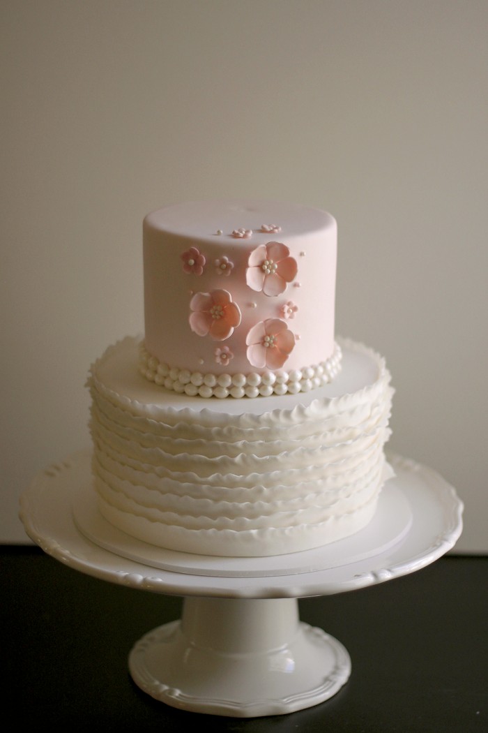 Vintage Pink Baby Shower Cake Vintage Pink Baby Shower Cake