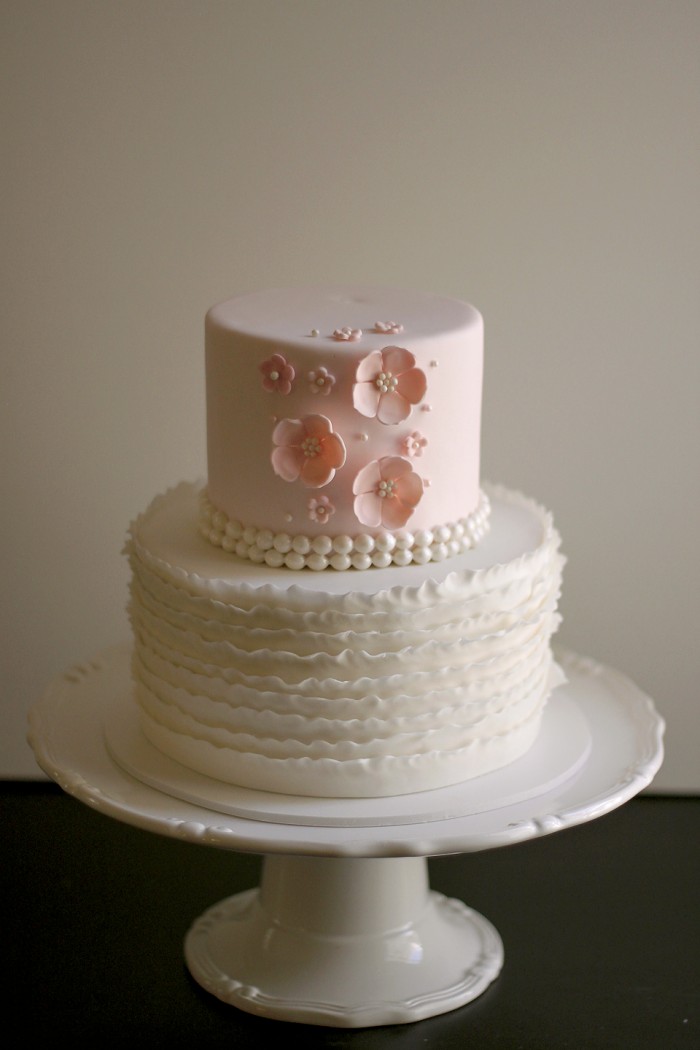 Vintage Pink Baby Shower Cake