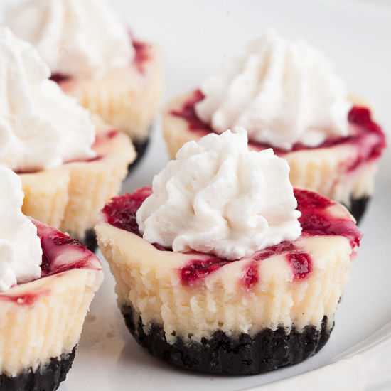 White Chocolate Raspberry Cheesecake Bites