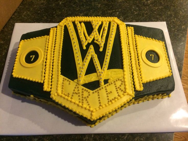 WWE Belt Birthday Cake