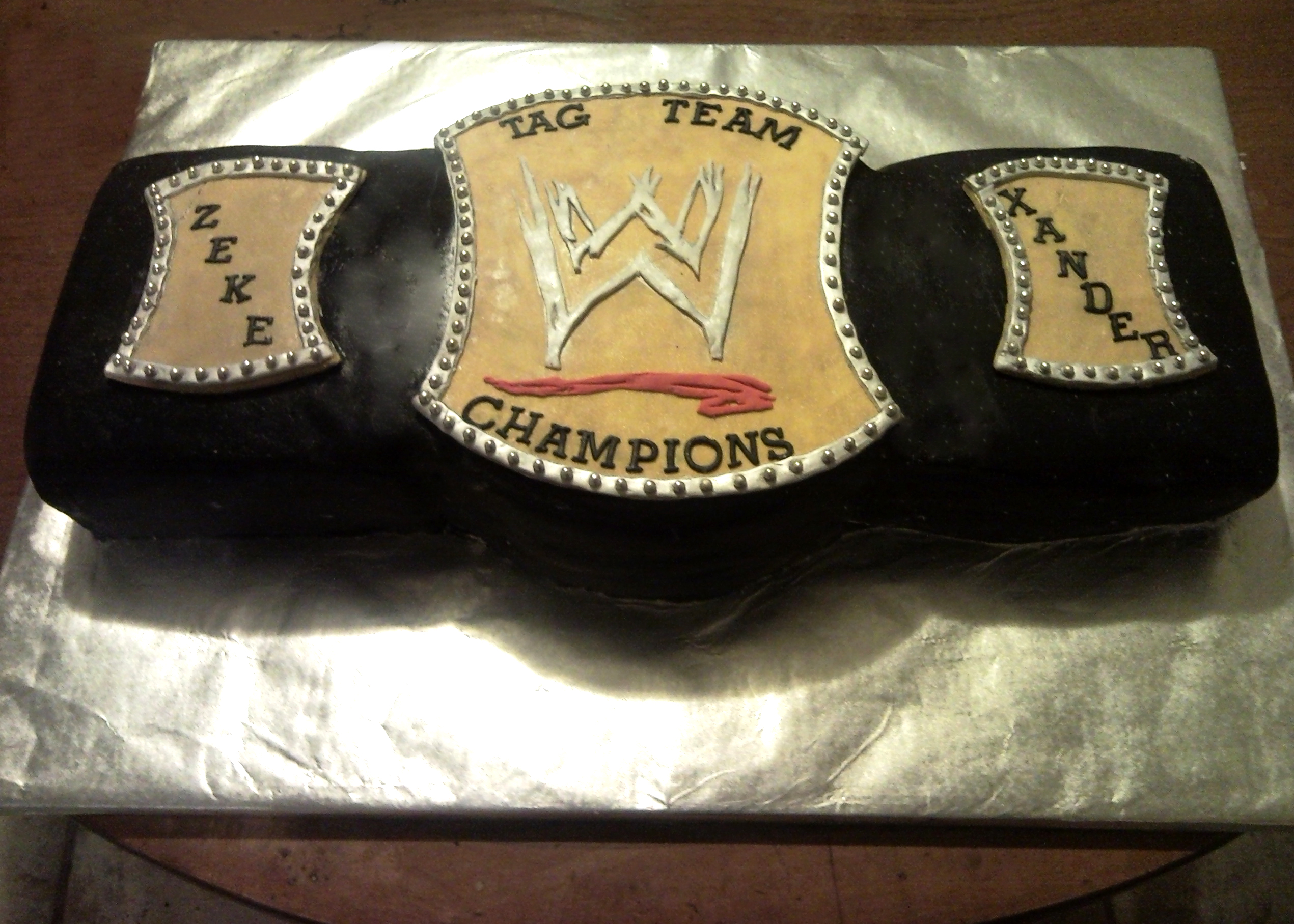 WWE Wrestling Belt Birthday Cake