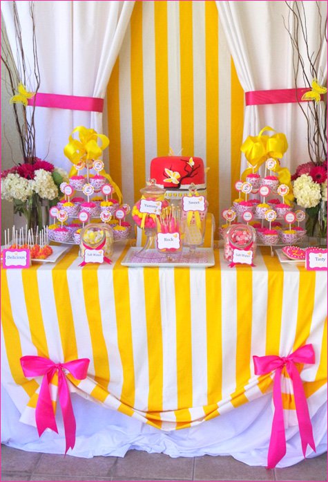 Yellow and Pink Birthday Party Ideas