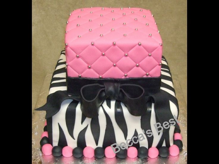 Zebra Print Cake Square