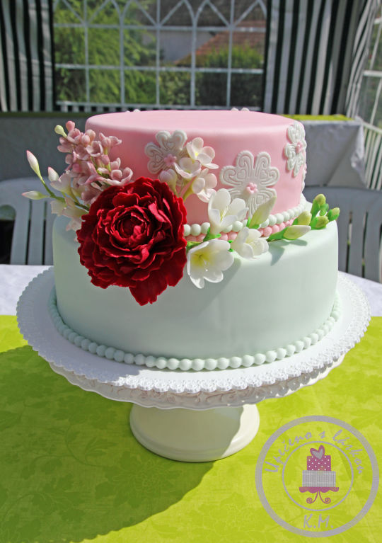 80th Birthday Flower Cake for My Grandma
