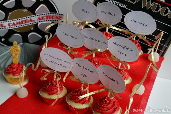 Academy Awards Cupcake Toppers