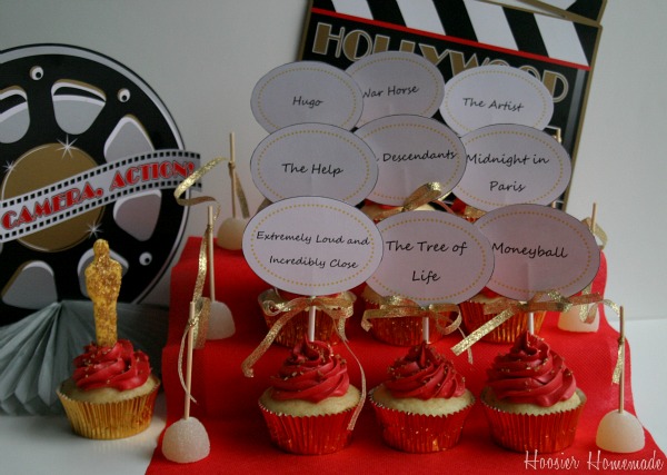 Academy Awards Cupcake Toppers