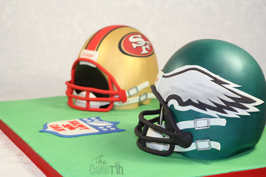 American Football Helmet Cake