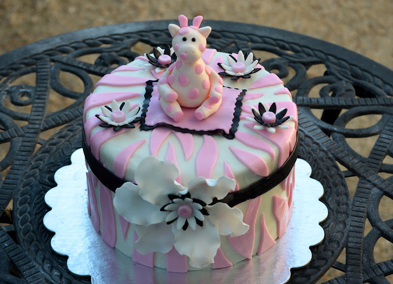 Animal Print Baby Shower Cake