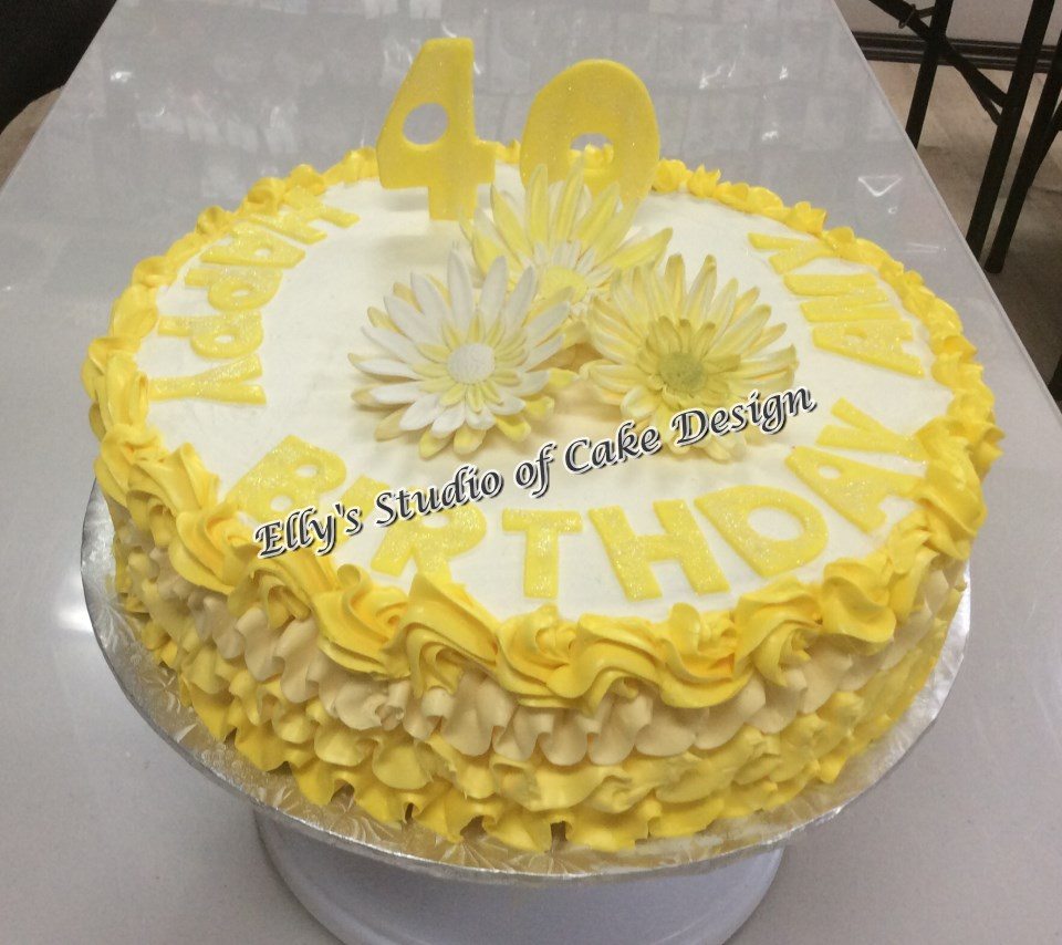 Anniversary Cakes the Color Yellow