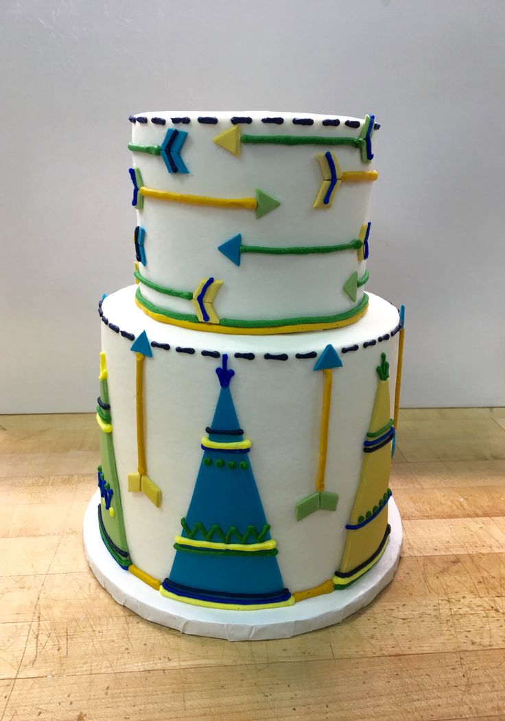 Arrow Baby Shower Cake