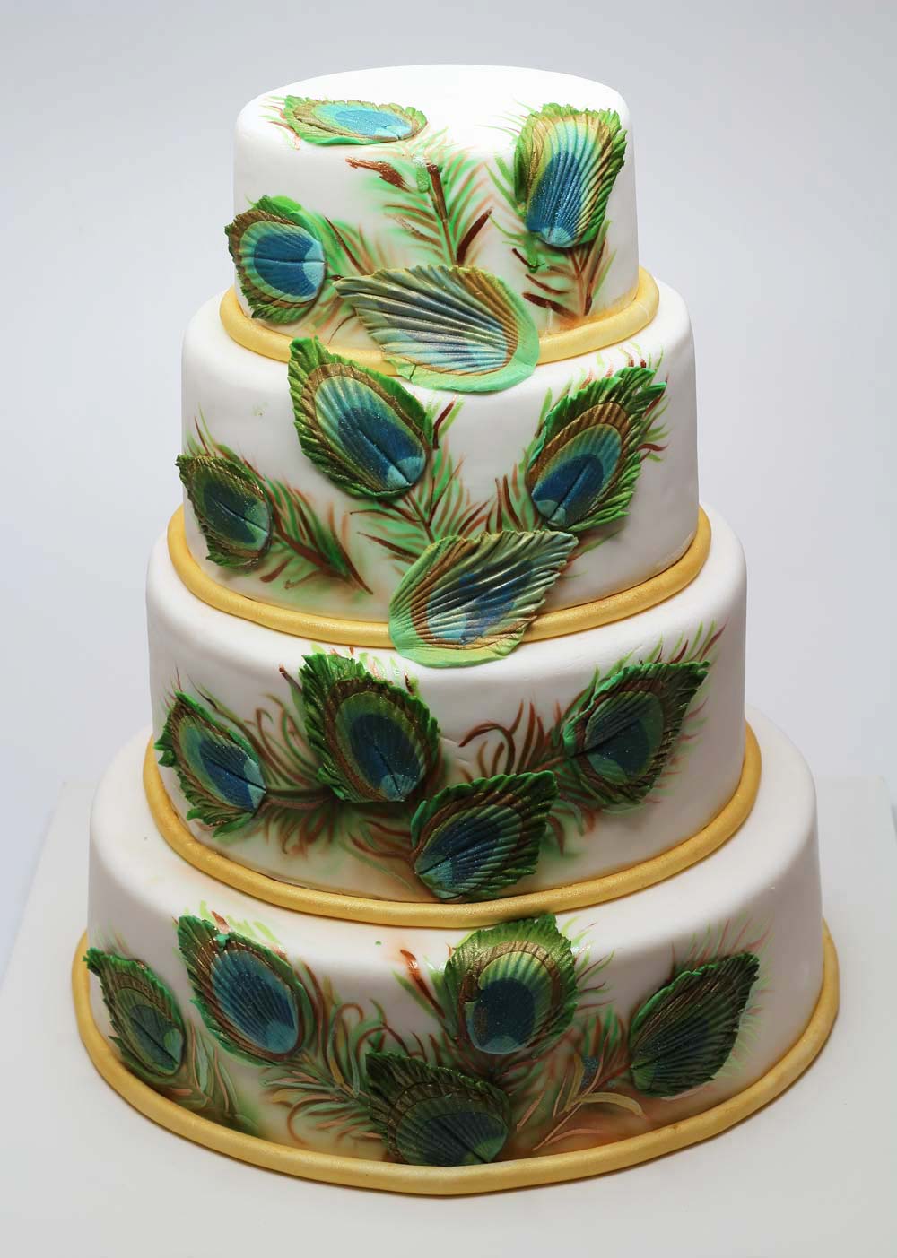Art Deco Peacock Wedding Cake Art Deco Peacock Wedding Cake