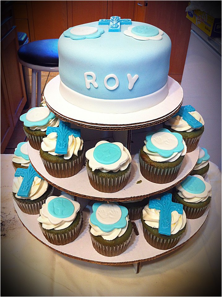 Baby Boy Baptism Cake