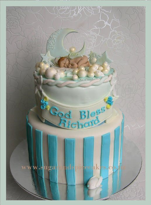 Baby Christening Cakes with Angels