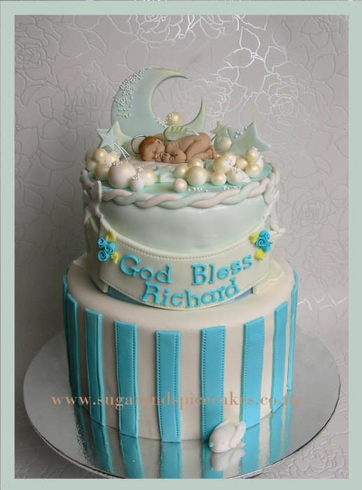 Baby Christening Cakes with Angels Baby Christening Cakes with Angels