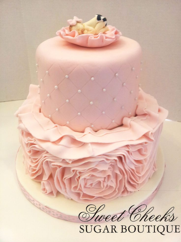Baby Fondant Ruffle Cake Baby Fondant Ruffle Cake