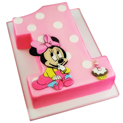 Baby Minnie Mouse Birthday Cake