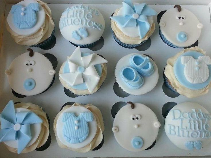 Baby Shower Cupcake Cakes for Boys